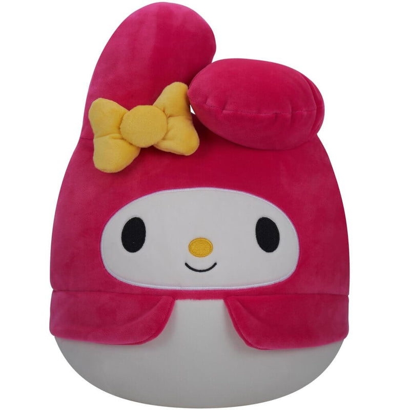 Squishmallows 20 cm - Sanrio core: My melody sárga masnival és piros ruhában