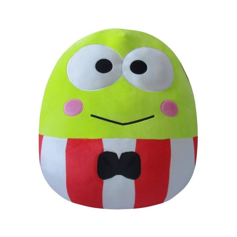 Squishmallows 20 cm - Sanrio core: Keroppi piros csíkos ruhában