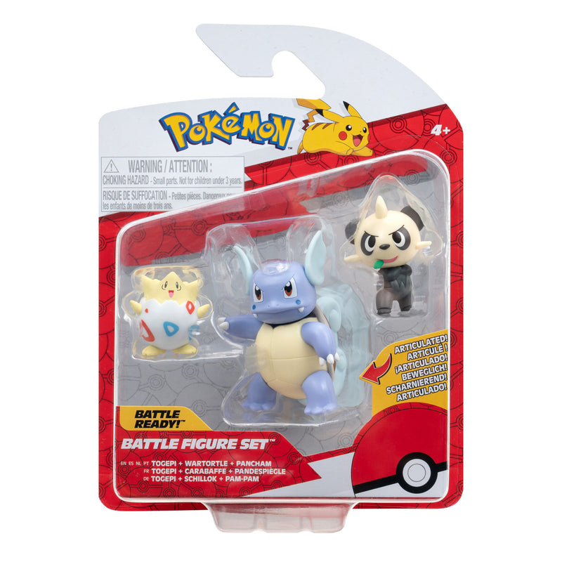 Pokémon 3 db-os figura csomag - Togepi, Pancham, Wartortle