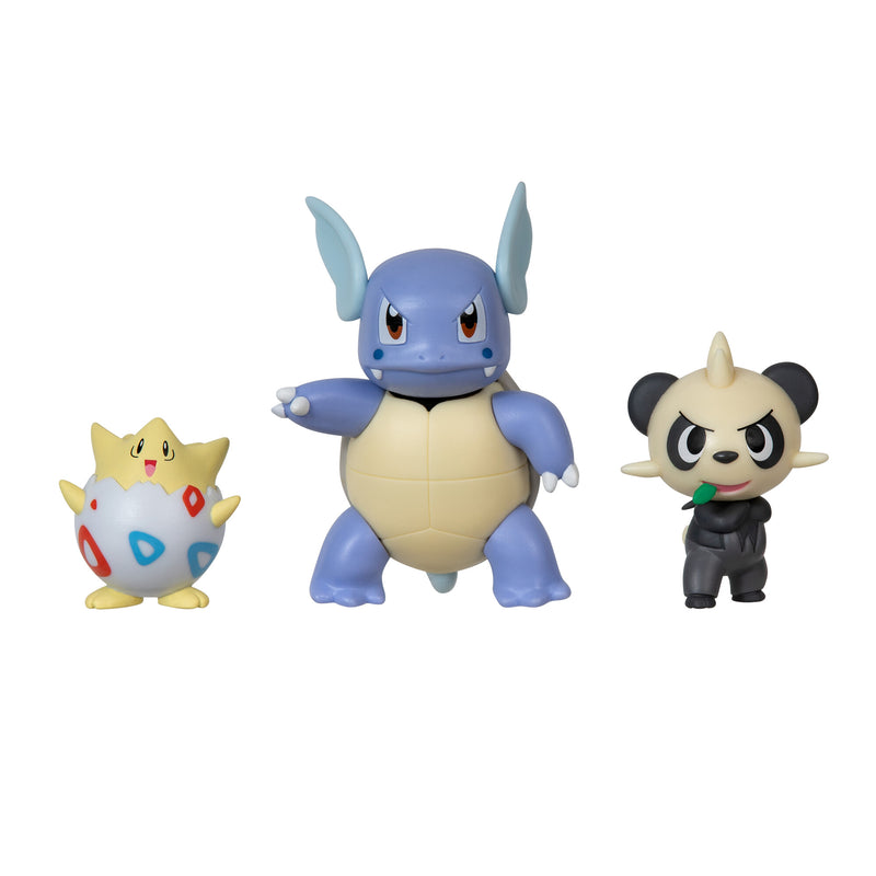 Pokémon 3 db-os figura csomag - Togepi, Pancham, Wartortle