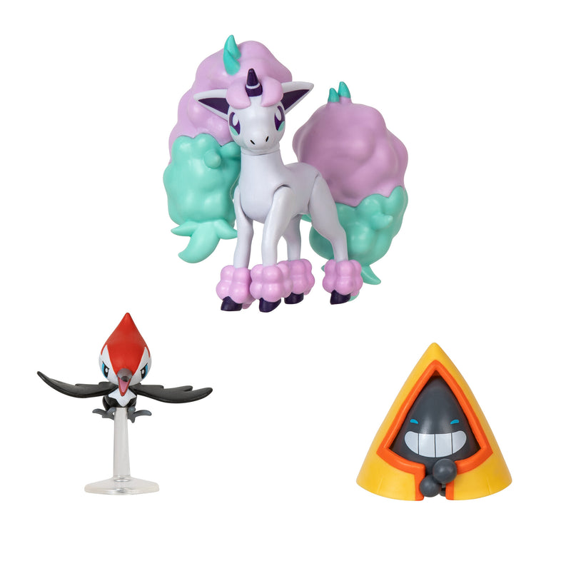 Pokémon 3 db-os figura csomag -  Snorunt, Pikipek, Galarian Ponyta