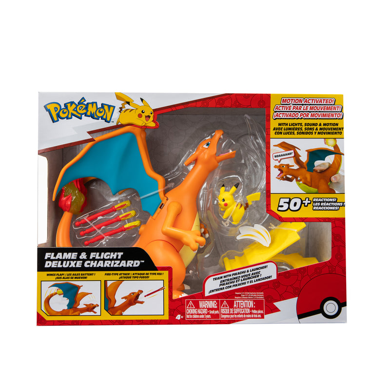 Pokémon deluxe figura csomag - Charizard tűz és repülés 15 cm