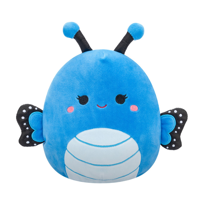 Squishmallows 20 cm - Waverly a kék pillangó sötétkék szárnyakkal