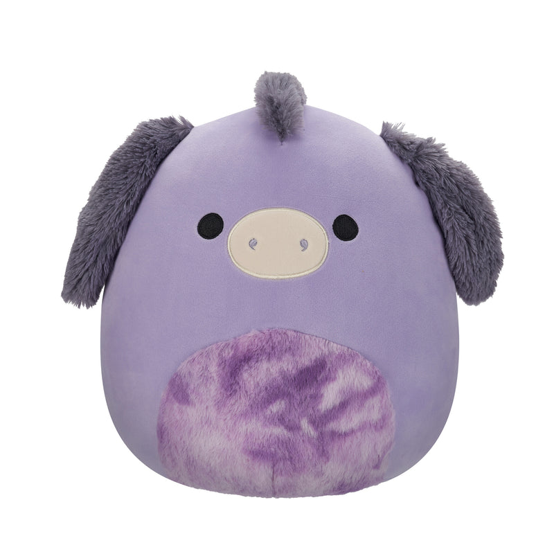 Squishmallows 30 cm - Deacon a lila szamár batikolt hassal