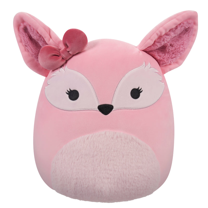 Squishmallows 30 cm - Miracle a rózsaszín sivatagi róka, masnival