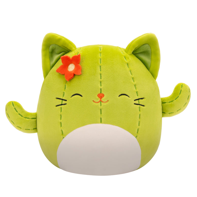 Squishmallows 20 cm - Ms. Miss a kaktusz macska csukott szemekkel