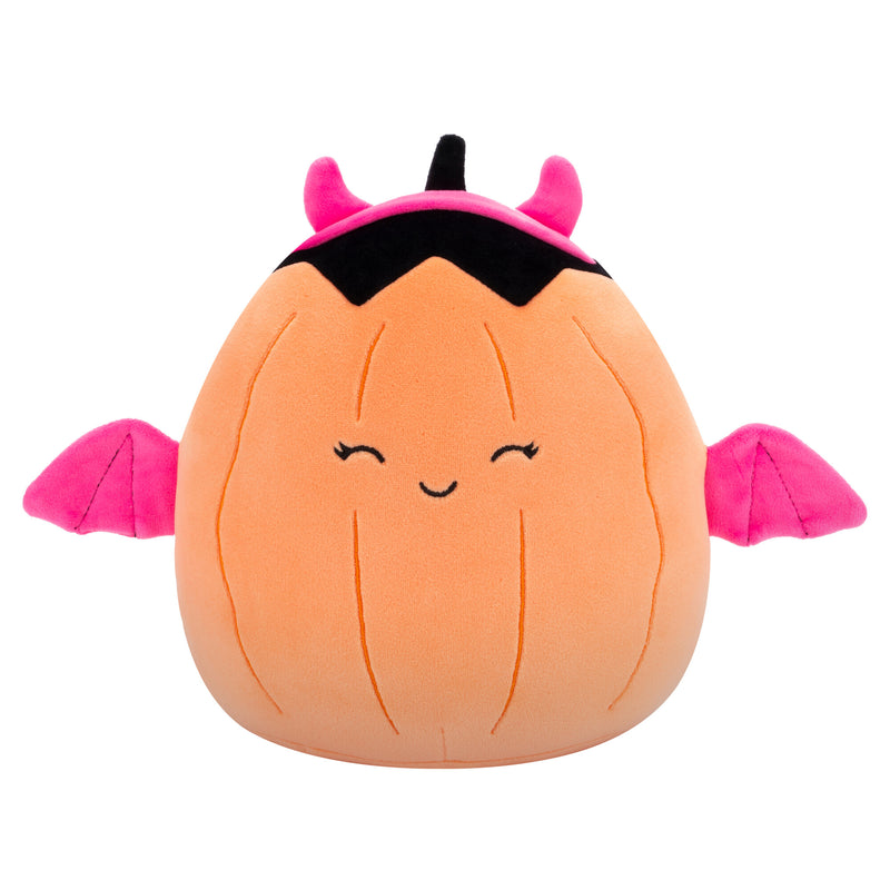 Squishmallows 20 cm - Margie a pasztell narancssárga sütőtök rózsaszín ördög jelmezben