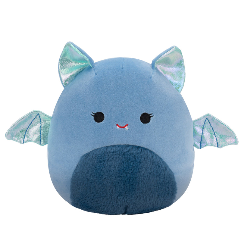 Squishmallows 20 cm - Este a kék denevér szőrös hassal és fémesen csillogó szárnyakkal