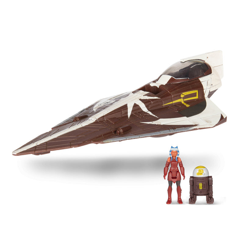 Star Wars - Csillagok háborúja 13 cm-es jármű figurával - Jedi Starfighter (Delta 7-B) + Ahsoka Tano & R7-A7