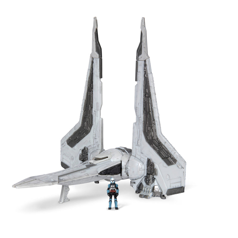 Star Wars - Csillagok háborúja 13 cm-es jármű figurával - Manadalorian Starfighter + Bo Katan