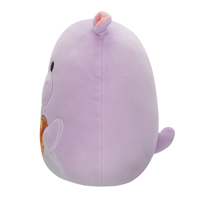 Squishmallows 20 cm - Hanna a lila vízilió gofrit tartva